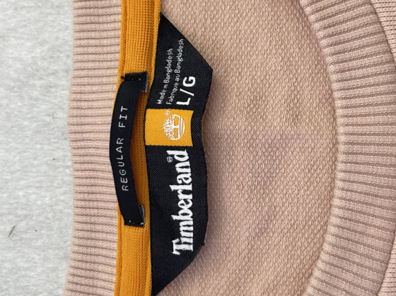 TIMBERLAND CREWNECK MINIMAL BEIGE MEN PRE OWNED L