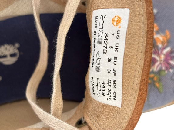 TIMBERLAND EARTHKEEPERS ESPADRILLE SNEAKERS FLORAL ΜΠΛΕ ΓΥΝΑΙΚΕΙΟ PRE OWNED EU 38