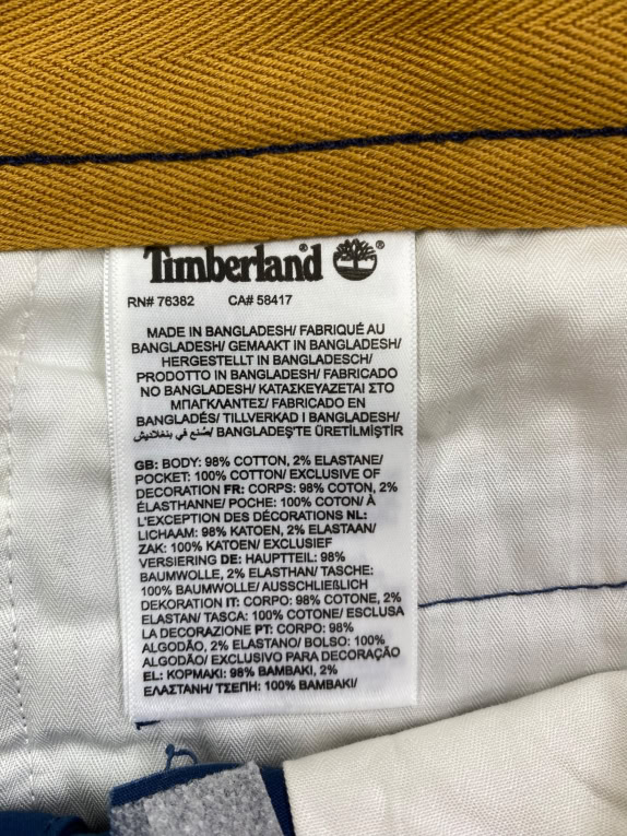TIMBERLAND ΠΑΝΤΕΛΟΝΙ CHINO STRAIGHT FIT LOGO ΜΠΛΕ ΑΝΔΡΙΚΟ XXL