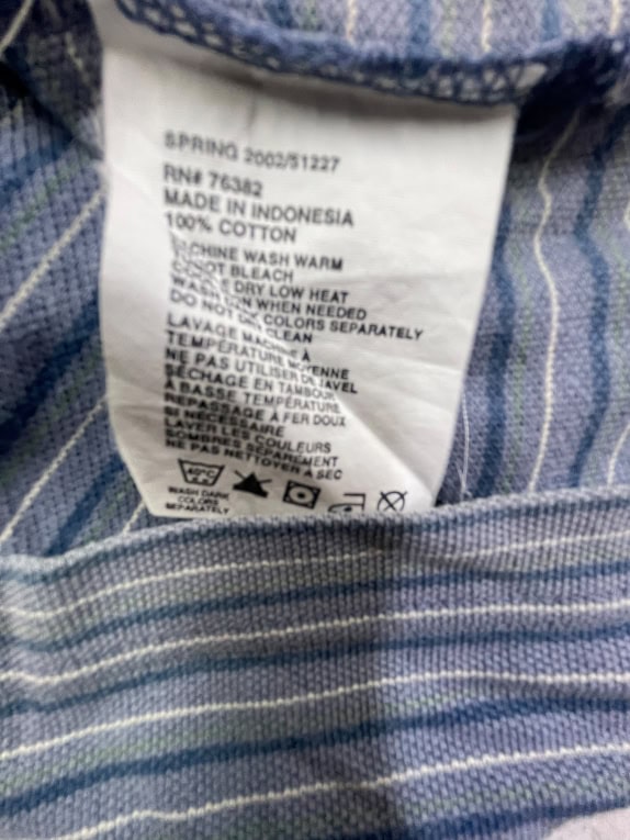 Timberland Polo Shirt Striped Light Blue Men’s M