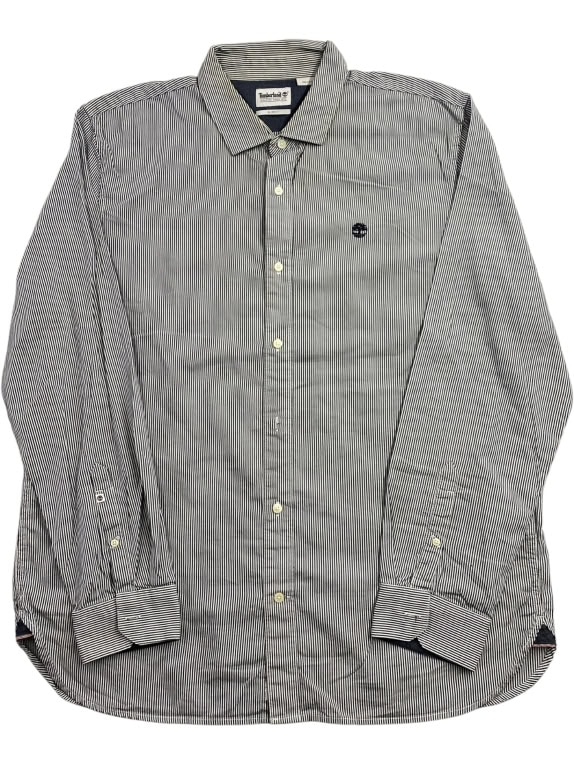 TIMBERLAND CASUAL SHIRT WITH LOGO BLUE/WHITE MEN'S XXL
