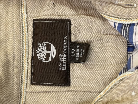 TIMBERLAND ΠΟΥΚΑΜΙΣΟ CHECKED ΜΠΛΕ ΑΝΤΡΙΚΟ PRE OWNED L