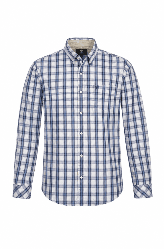 TIMBERLAND ΠΟΥΚΑΜΙΣΟ CHECKED ΜΠΛΕ ΑΝΤΡΙΚΟ PRE OWNED L