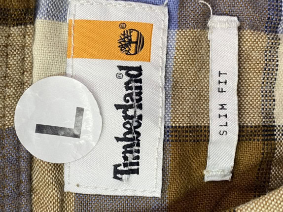 TIMBERLAND SHIRT CHECKED BLUE BROWN MALE PRE OWNED L