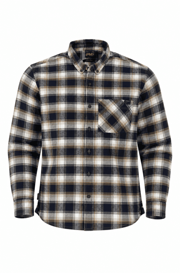 TIMBERLAND ΠΟΥΚΑΜΙΣΟ FLANNEL ΚΑΡΟ ΜΠΛΕ ΑΝΔΡΙΚΟ PRE OWNED XL