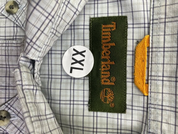 Timberland Πουκάμισο Καρό Casual Logo Μπεζ Ανδρικό XXL