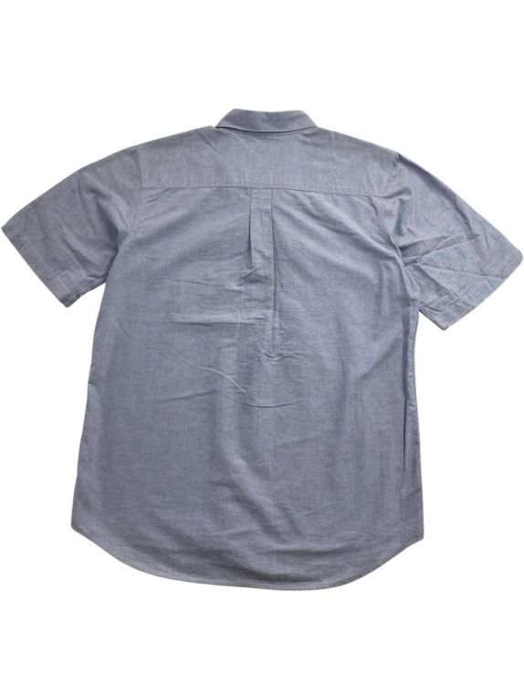 TIMBERLAND SHORT SLEEVE OXFORD SHIRT WITH EMBROIDERED LOGO LIGHT BLUE MEN'S LARGE