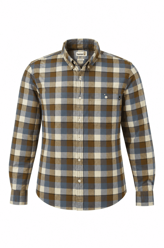 TIMBERLAND ΠΟΥΚΑΜΙΣΟ VINTAGE ΚΑΡΟ ΜΠΛΕ ΑΝΤΡΙΚΟ PRE OWNED L