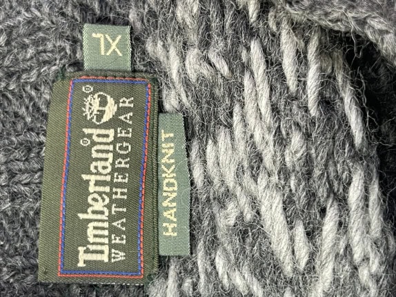 90s TIMBERLAND ΠΟΥΛΟΒΕΡ ΜΕ ΠΛΕΞΗ MINIMAL ΓΚΡΙ ΑΝΤΡΙΚΟ PRE OWNED XL