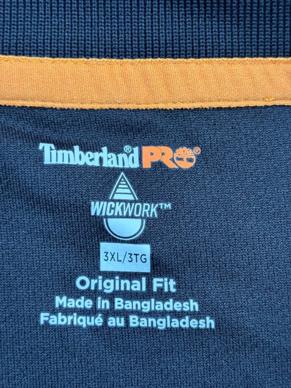 TIMBERLAND PRO POLO SHIRT WORKWEAR BLACK MENS PRE OWNED 3XL