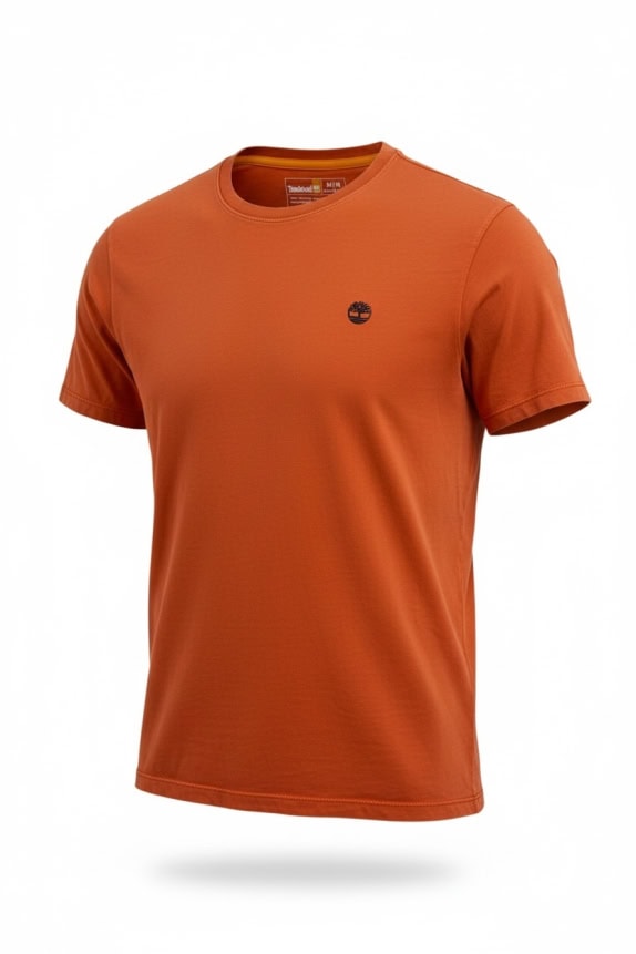 TIMBERLAND T-Shirt REGULAR FIT Κεντημένο Logo Πορτοκαλί Ανδρικό MEDIUM