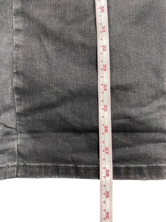Time and Tru Σαλοπέτα Denim Casual Λογότυπο Μαύρο Γυναικείο XL