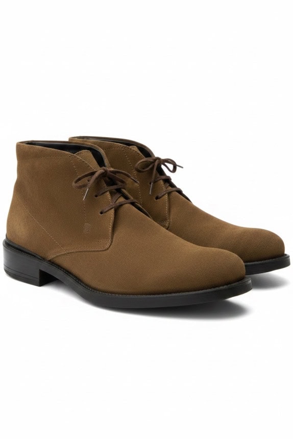 TODS ANKLE BOOTS MINIMAL BROWN MENS PRE OWNED EU43