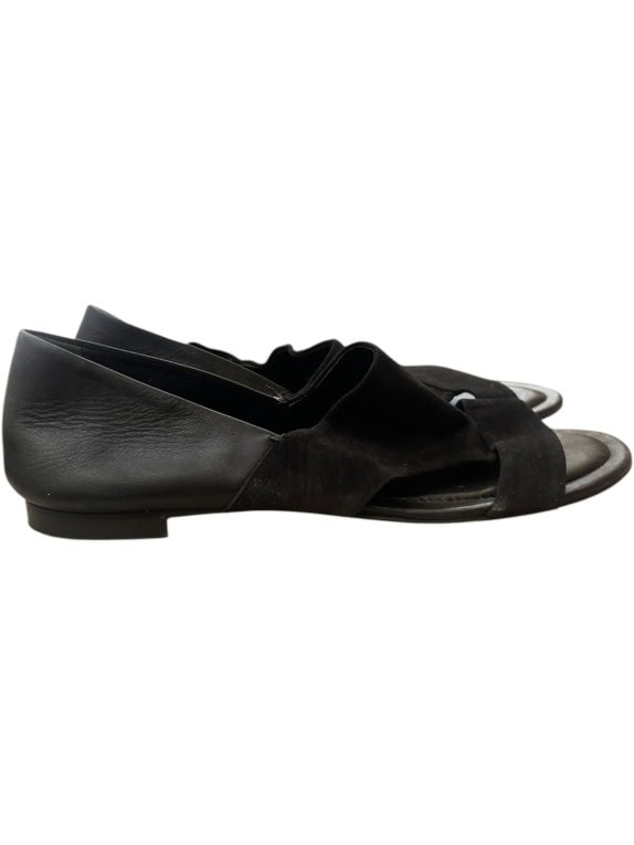 TODS SANDALS MINIMAL BLACK WOMENS PRE OWNED EU 38.5