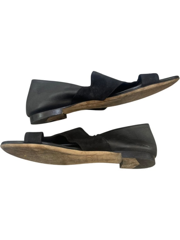 TODS SANDALS MINIMAL BLACK WOMENS PRE OWNED EU 38.5