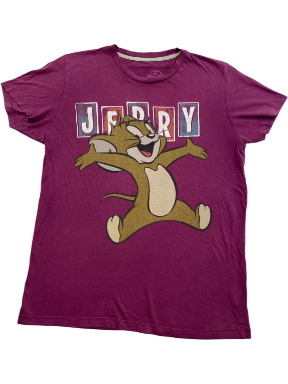 TOM AND JERRY T-SHIRT BIG LOGO JERRY ΜΠΟΡΝΤΟ UNISEX M