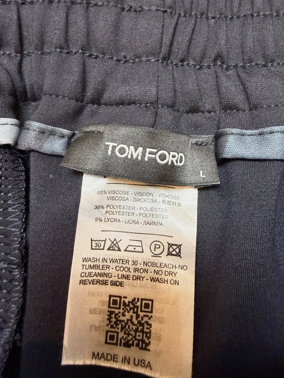 Tom Ford Tracksuit Set Zip Jacket & Pants Logo Navy Unisex L