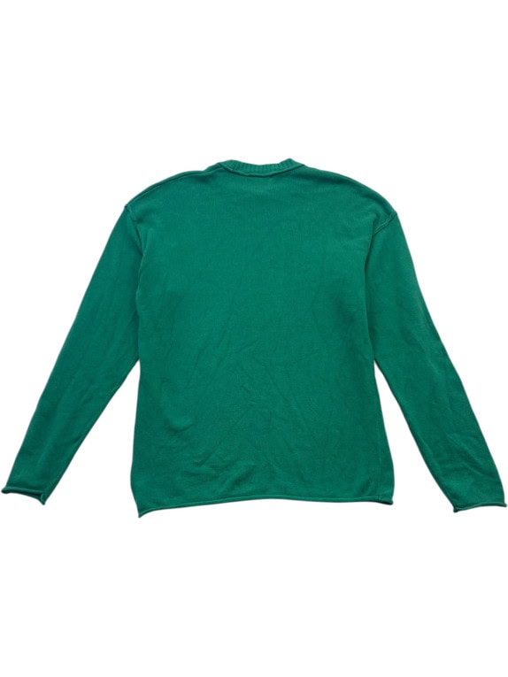 TOM TAILOR DENIM MAGLIONE IN MAGLIA MINIMAL VERDE UOMO PRE OWNED L