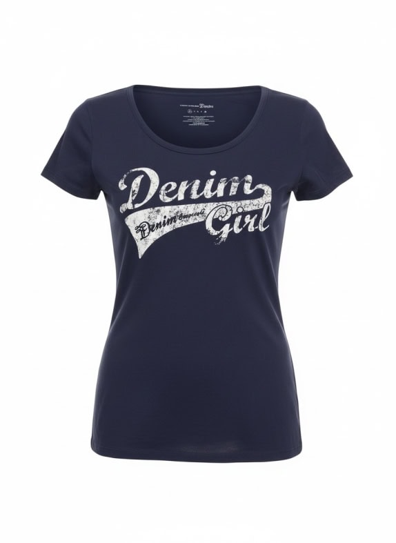 Tom Tailor Denim T-Shirt Denim Girl Logo Μπλε Γυναικείο XS