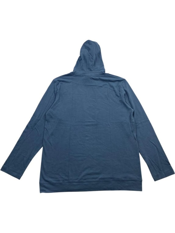 TOM TAILOR WAFFLE KNIT HOODIE LOGO BLUE MEN'S XL