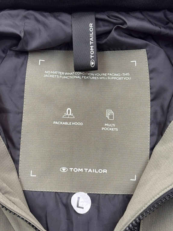 TOM TAILOR GIUBBOTTO BOMBER UTILITY OLIVE UOMO PRE OWNED L