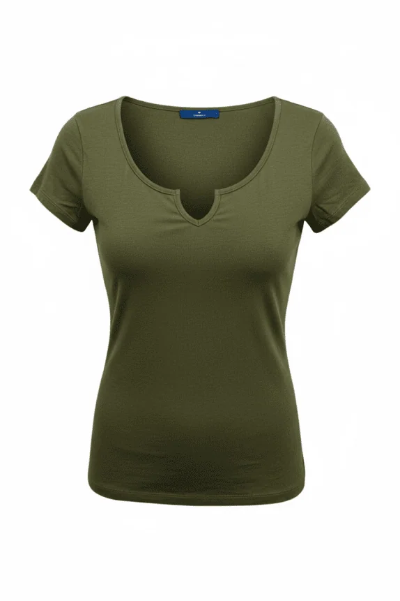 TOM TAILOR T-Shirt Casual Basic Χακί Γυναικείο M