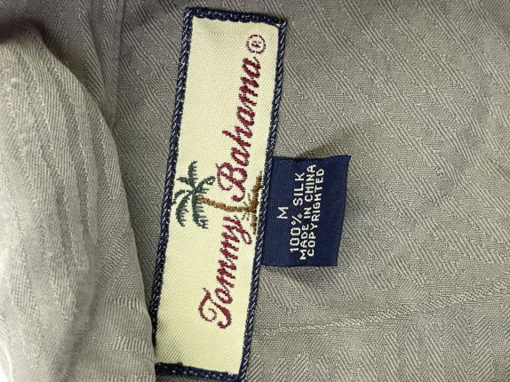TOMMY BAHAMA CAMICIA MINIMAL BEIGE UOMO PRE OWNED M