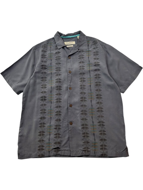 TOMMY BAHAMA RETRO SHIRT GREY MEN PRE OWNED M