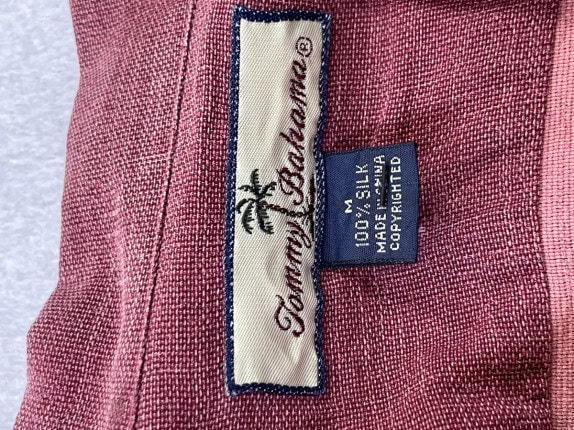 TOMMY BAHAMA CAMICIA RETRO BORDEAUX UOMO PRE OWNED