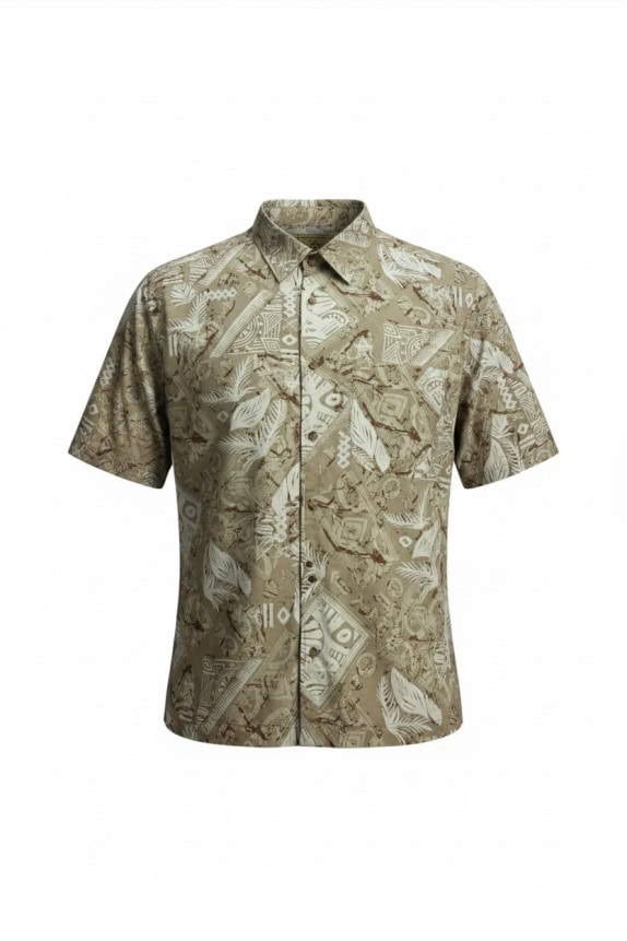 TOMMY BAHAMA ΠΟΥΚΑΜΙΣΟ SHORT SLEEVE TROPICAL ΜΠΕΖ ΑΝΤΡΙΚΟ PRE OWNED L