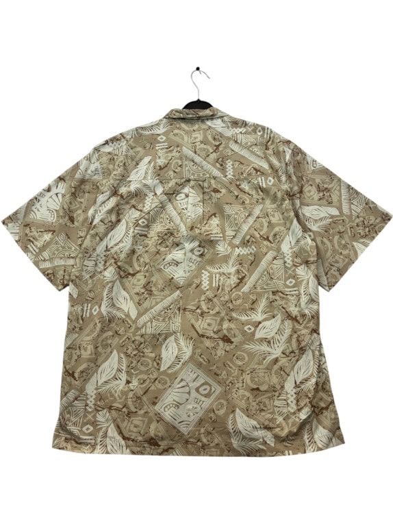 TOMMY BAHAMA CAMICIA MANICA CORTA TROPICAL BEIGE UOMO PRE OWNED L