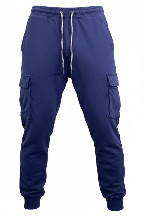 TOMMY HILFIGER Pantaloni cargo da uomo in felpa blu L