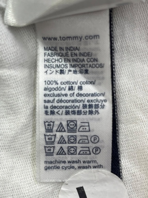 Tommy Hilfiger T-Shirt da uomo a righe bianco blu rosso