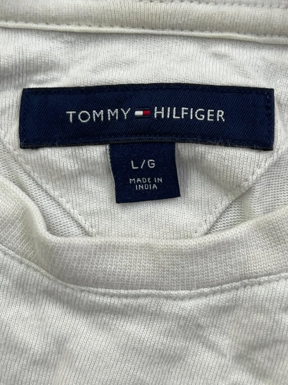 Tommy Hilfiger T-Shirt da uomo a righe bianco blu rosso