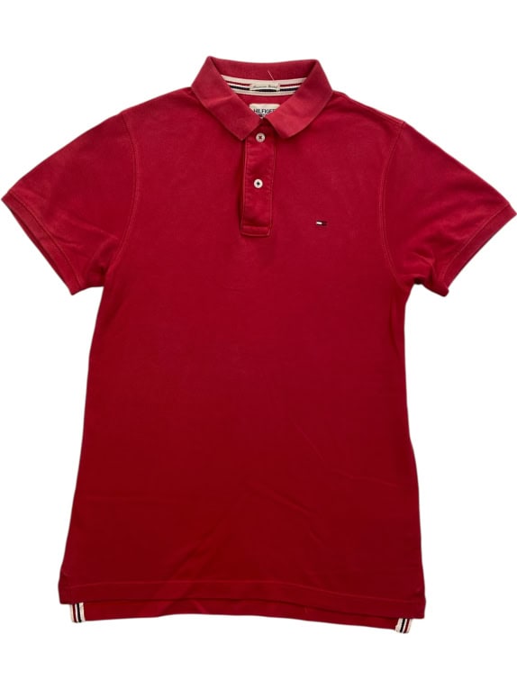 Tommy Hilfiger Denim Polo Shirt Classic Logo Κόκκινο Ανδρικό Small