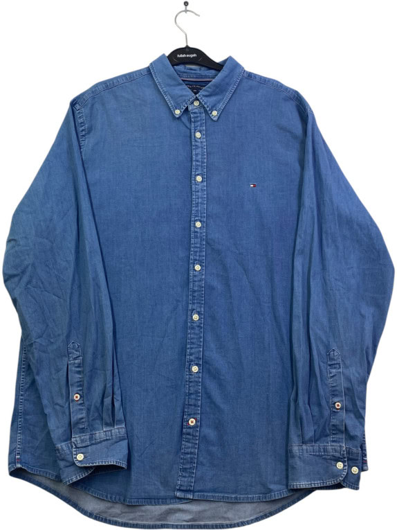 TOMMY HILFIGER DENIM ΠΟΥΚΑΜΙΣΟ MINIMAL WASHED BLUE ΑΝΤΡΙΚΟ PRE OWNED XL