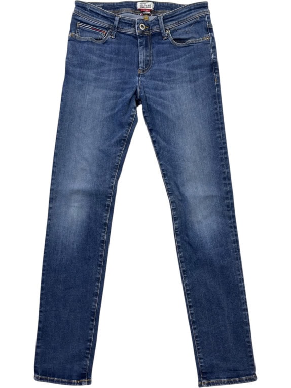 TOMMY HILFIGER DENIM SKINNY JEANS BLUE WOMENS PRE OWNED XS