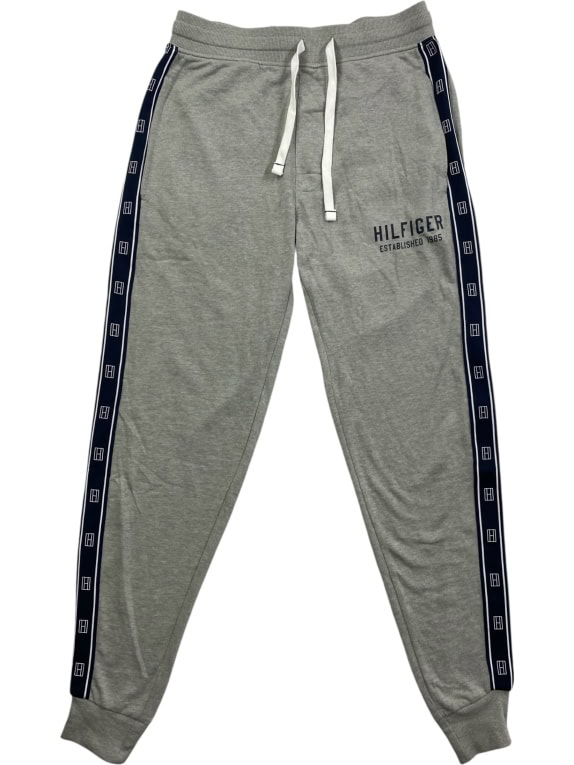 Tommy Hilfiger Φόρμα Παντελόνι Casual Side Logo Tape Γκρι Ανδρικό S