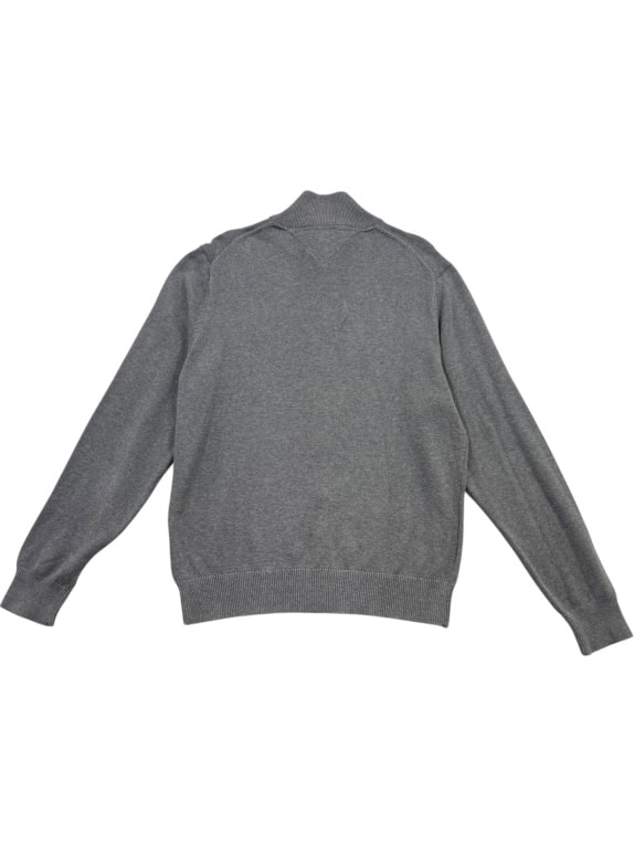 Tommy Hilfiger Γκρι Zip-Up Πλεκτή Ζακέτα Unisex L