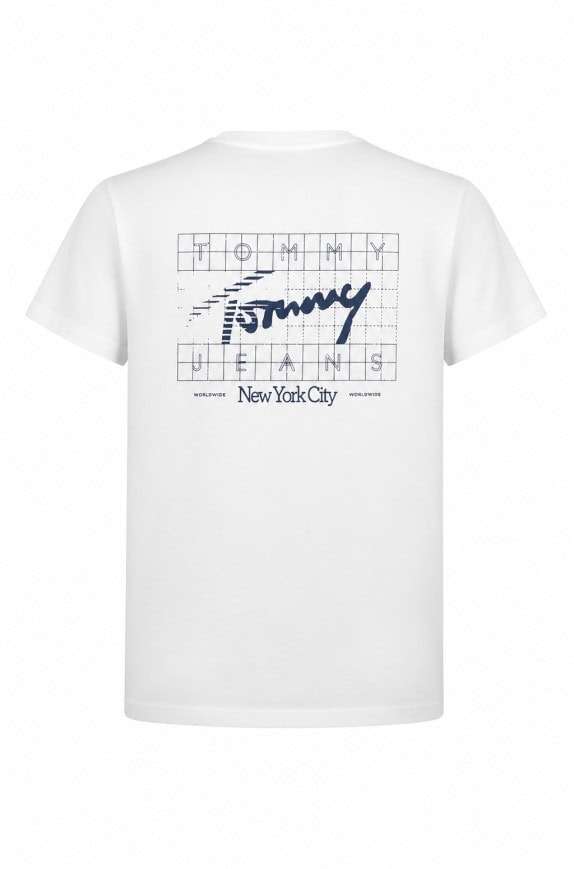 TOMMY HILFIGER GRAPHIC TEE WHITE MEN PRE OWNED XL