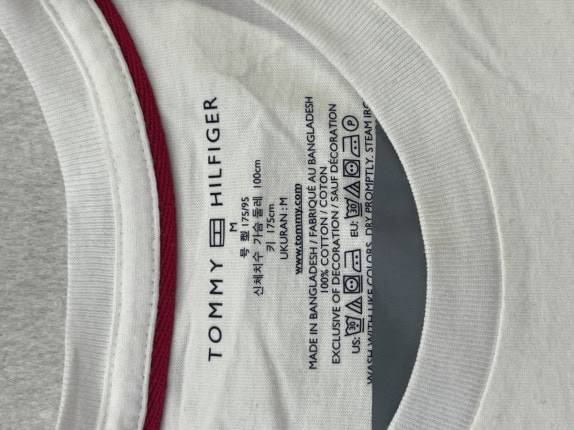 TOMMY HILFIGER GRAPHIC TEE WHITE MEN PRE OWNED M