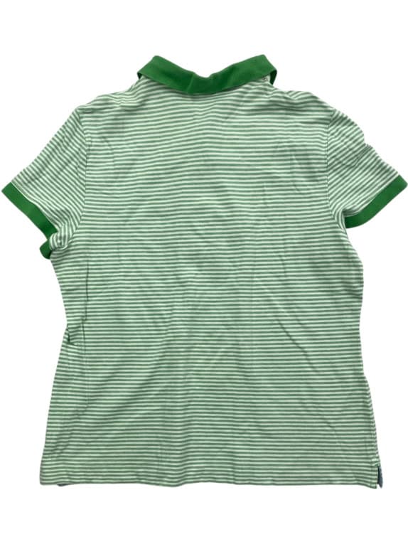 TOMMY HILFIGER Γυναικείο Polo Μπλουζάκι Ριγέ Vintage Λογότυπο Πράσινο Λευκό Γυναικείο XL