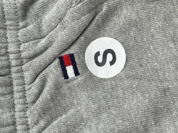 TOMMY HILFIGER JOGGER PANTS MINIMAL GRIGIO UOMO PRE OWNED S
