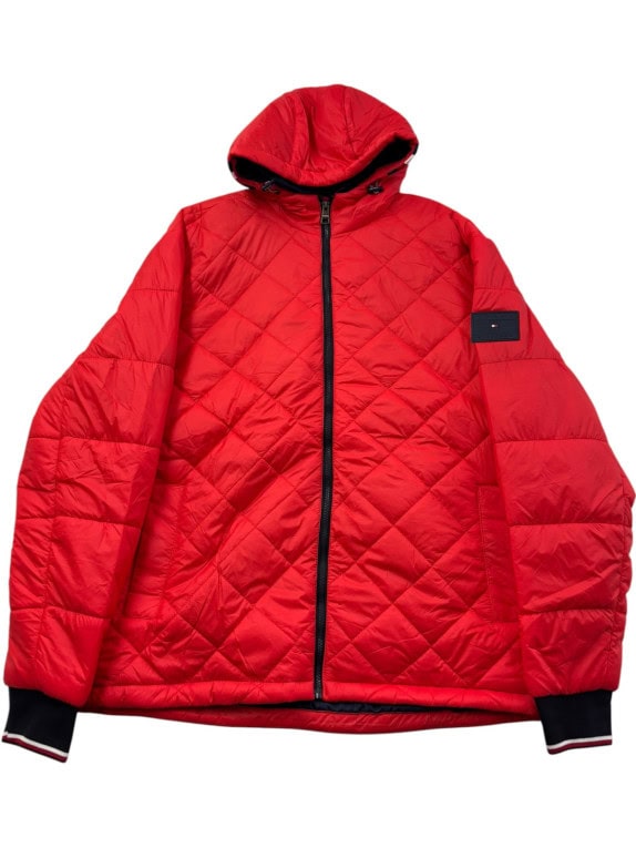 TOMMY HILFIGER ΚΑΠΙΤΟΝΕ ΜΠΟΥΦΑΝ ΜΕ ΚΟΥΚΟΥΛΑ CLASSIC ΚΟΚΚΙΝΟ ΑΝΤΡΙΚΟ PRE OWNED XXL