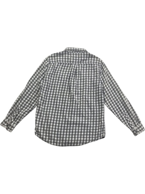 TOMMY HILFIGER Camicia casual a quadri con logo grigio-bianco da uomo L