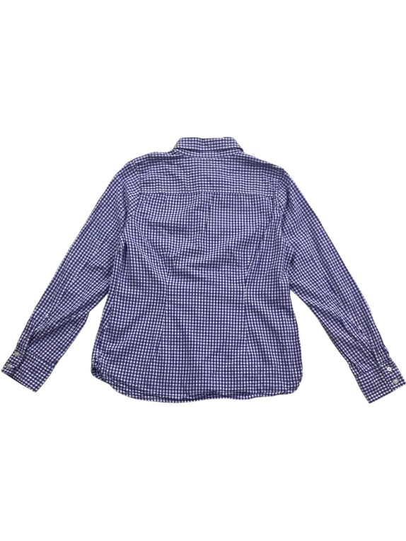 Tommy Hilfiger Camicia casual scozzese con logo blu da donna M