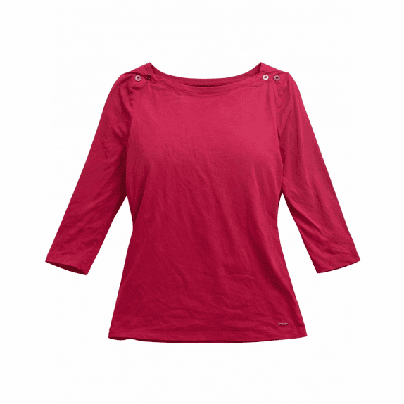Tommy Hilfiger Μπλούζα 3/4 Μανίκι Casual Κουμπιά Φούξια Γυναικεία XS