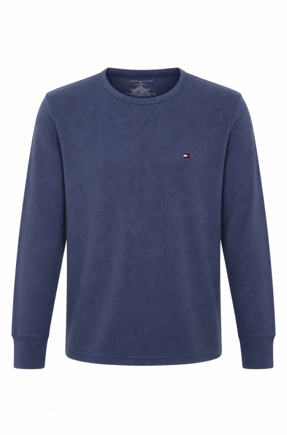 TOMMY HILFIGER MAGLIA MANICA LUNGA MINIMAL BLU UOMO PRE OWNED L