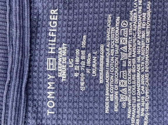 TOMMY HILFIGER ΜΠΛΟΥΖΑ ΜΑΚΡΥΜΑΝΙΚΗ ΜΙΝΙΜΑΛ ΜΠΛΕ ΑΝΤΡΙΚΟ PRE OWNED L
