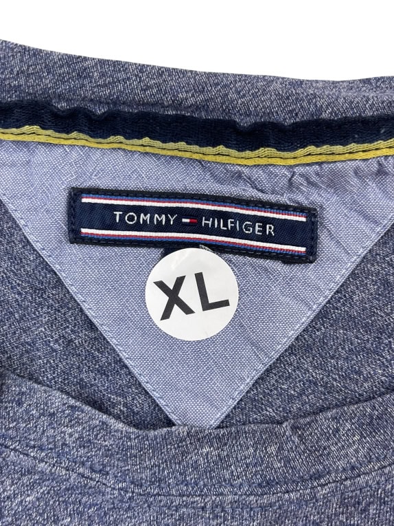 TOMMY HILFIGER Μπλούζα Μακρυμάνικη Vintage Με Λογότυπο Μπλε Μελανζέ Ανδρική XL